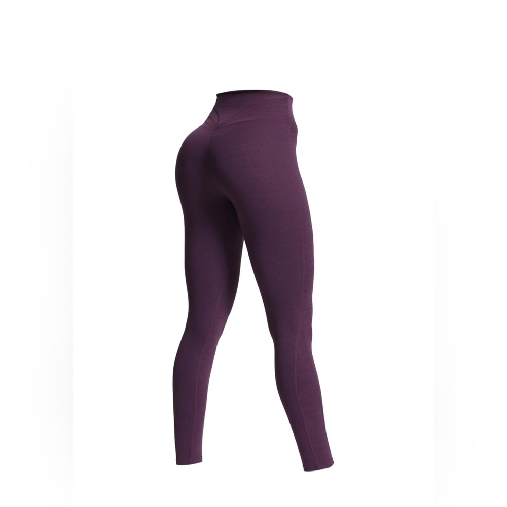 Deep Purple Marl Full-Length Stretch Leggings for Versatile Wear
